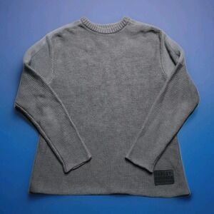 Harley-Davidson Motorcycles Sweater Mens L Gray Cotton Knit Biker Heavyweight